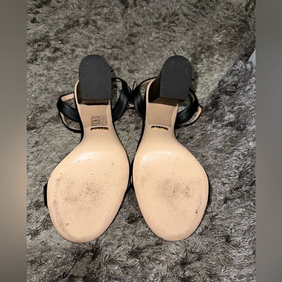 Gucci leather black sandals (heels) - Picture 3 of 5